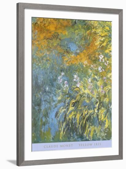 Yellow Iris-Claude Monet-Framed Art Print