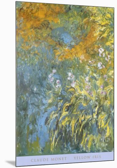 Yellow Iris-Claude Monet-Mounted Art Print