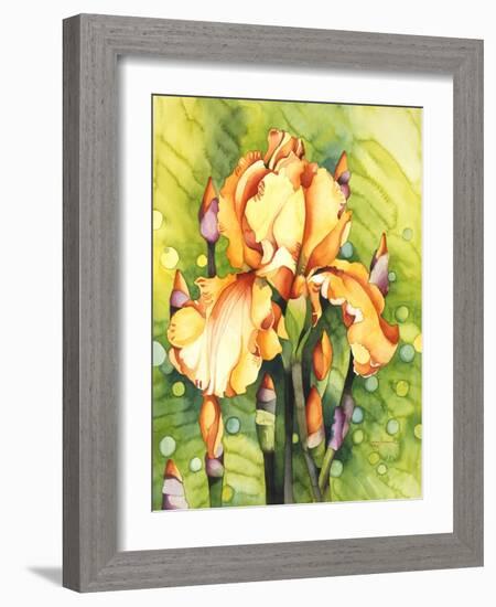 Yellow Iris-Mary Russel-Framed Giclee Print