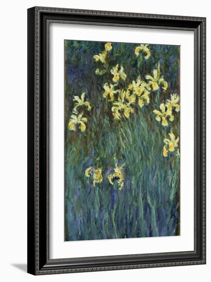 Yellow Irises, 1914-1917-Claude Monet-Framed Giclee Print