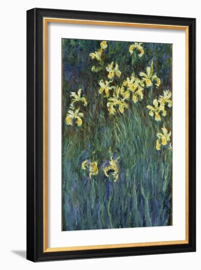 Yellow Irises, 1914-1917-Claude Monet-Framed Giclee Print