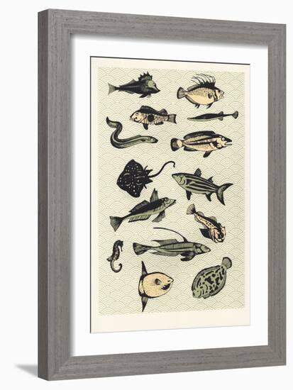 Yellow Japanese Fish, 2016-Eliza Southwood-Framed Giclee Print