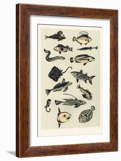 Yellow Japanese Fish, 2016-Eliza Southwood-Framed Giclee Print