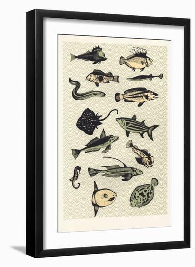 Yellow Japanese Fish, 2016-Eliza Southwood-Framed Giclee Print