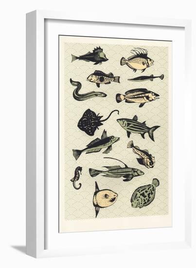 Yellow Japanese Fish, 2016-Eliza Southwood-Framed Giclee Print