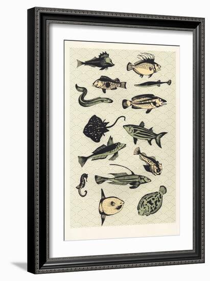 Yellow Japanese Fish, 2016-Eliza Southwood-Framed Giclee Print