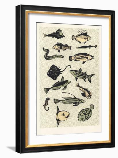Yellow Japanese Fish, 2016-Eliza Southwood-Framed Giclee Print