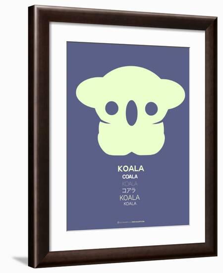 Yellow Koala  Multilingual Poster-NaxArt-Framed Art Print