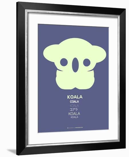 Yellow Koala  Multilingual Poster-NaxArt-Framed Art Print