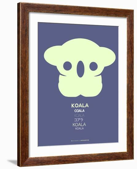 Yellow Koala  Multilingual Poster-NaxArt-Framed Art Print