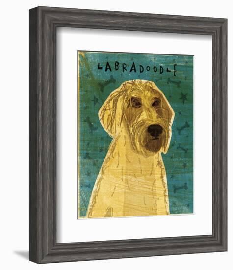 Yellow Labradoodle-John Golden-Framed Giclee Print