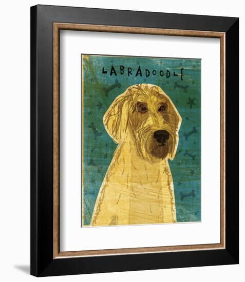 Yellow Labradoodle-John Golden-Framed Giclee Print