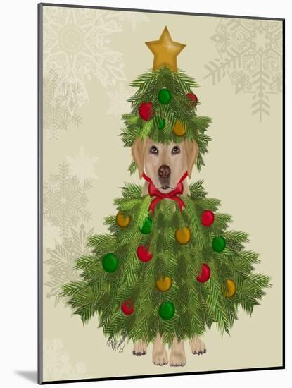 Yellow Labrador, Christmas Tree Costume-Fab Funky-Mounted Art Print