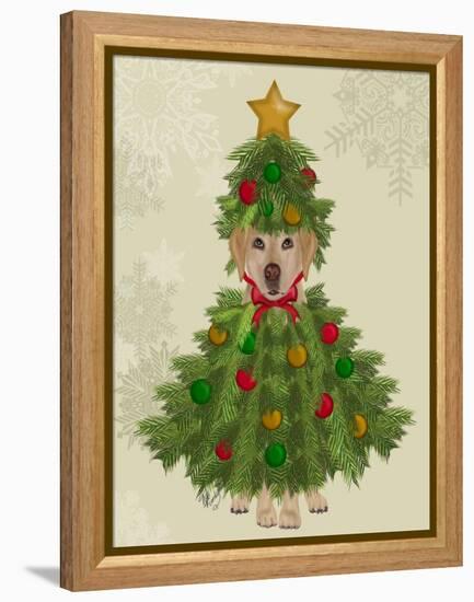 Yellow Labrador, Christmas Tree Costume-Fab Funky-Framed Stretched Canvas