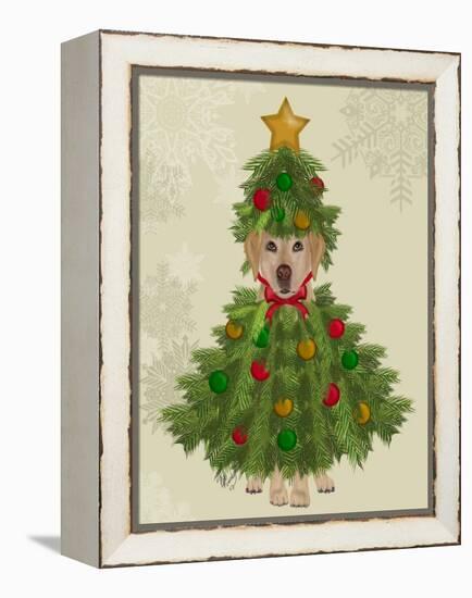 Yellow Labrador, Christmas Tree Costume-Fab Funky-Framed Stretched Canvas