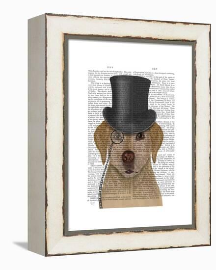 Yellow Labrador, Formal Hound and Hat-Fab Funky-Framed Stretched Canvas