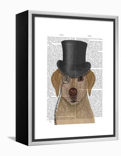 Yellow Labrador, Formal Hound and Hat-Fab Funky-Framed Stretched Canvas