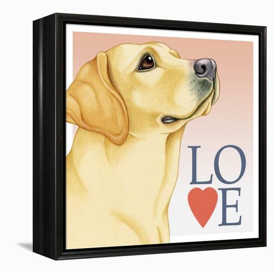 Yellow Labrador Love-Tomoyo Pitcher-Framed Premier Image Canvas