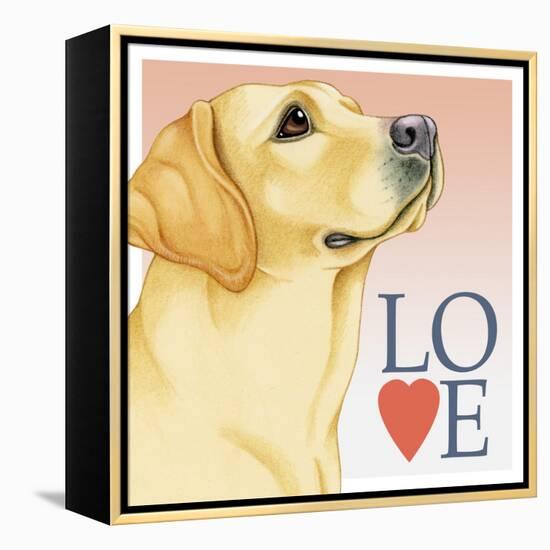 Yellow Labrador Love-Tomoyo Pitcher-Framed Premier Image Canvas