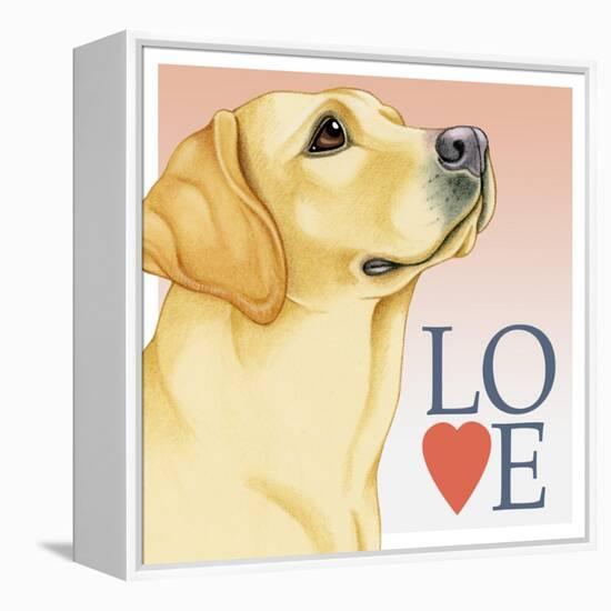 Yellow Labrador Love-Tomoyo Pitcher-Framed Premier Image Canvas