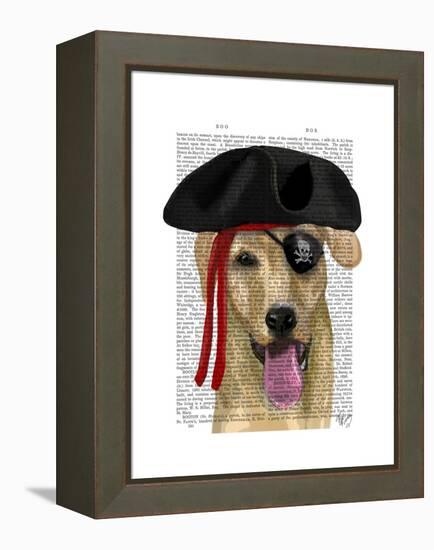 Yellow Labrador Pirate-Fab Funky-Framed Stretched Canvas