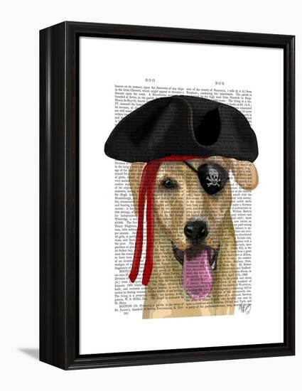 Yellow Labrador Pirate-Fab Funky-Framed Stretched Canvas