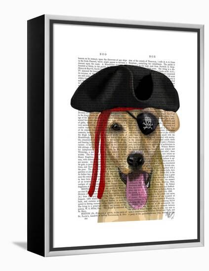 Yellow Labrador Pirate-Fab Funky-Framed Stretched Canvas