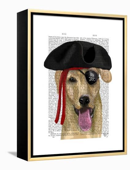 Yellow Labrador Pirate-Fab Funky-Framed Stretched Canvas