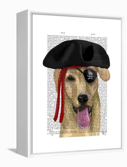 Yellow Labrador Pirate-Fab Funky-Framed Stretched Canvas