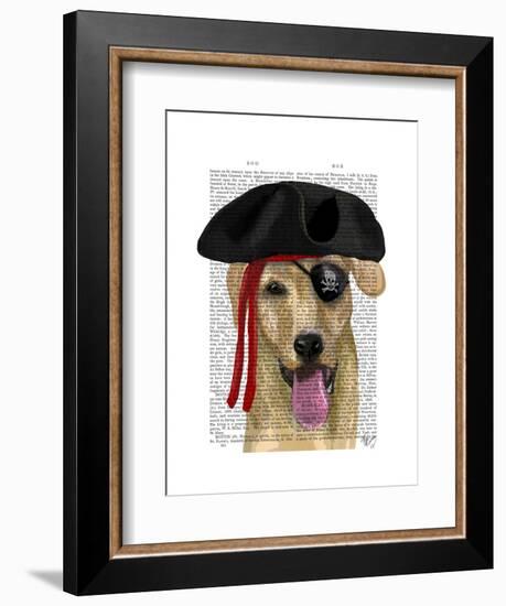 Yellow Labrador Pirate-Fab Funky-Framed Art Print