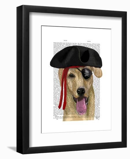 Yellow Labrador Pirate-Fab Funky-Framed Art Print