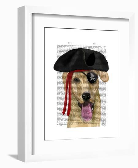 Yellow Labrador Pirate-Fab Funky-Framed Art Print