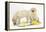 Yellow Labrador Retriever Bitch Puppies, 10 Weeks, Lying with Yellow Daffodils-Mark Taylor-Framed Premier Image Canvas