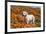 Yellow Labrador Retriever dog in a field of poppies-Zandria Muench Beraldo-Framed Photographic Print