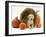 Yellow Labrador Retriever Pup Lying in Wicker Basket and Pumpkins at Halloween-Jane Burton-Framed Photographic Print