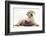 Yellow Labrador Retriever Puppy, 8 Weeks, with a Child's Shoe-Mark Taylor-Framed Photographic Print