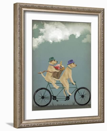 Yellow Labrador Tandem-Fab Funky-Framed Art Print