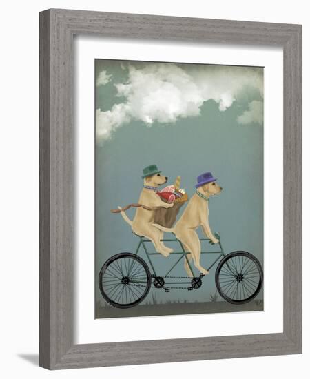 Yellow Labrador Tandem-Fab Funky-Framed Art Print