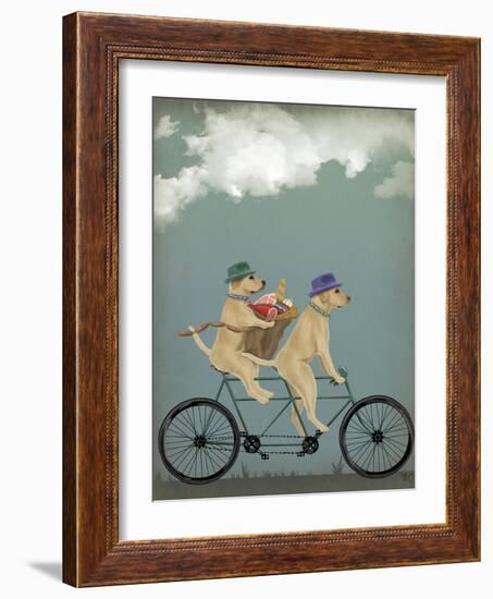 Yellow Labrador Tandem-Fab Funky-Framed Art Print