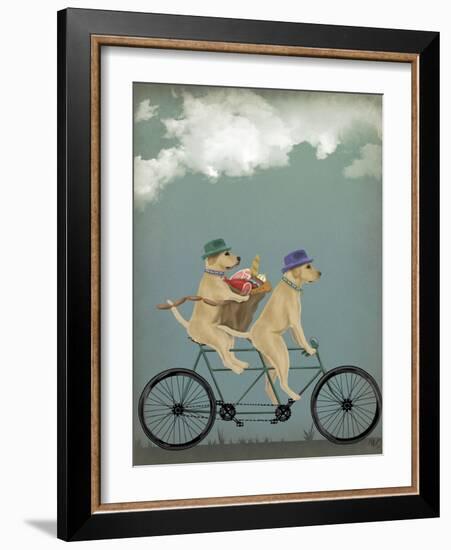 Yellow Labrador Tandem-Fab Funky-Framed Art Print