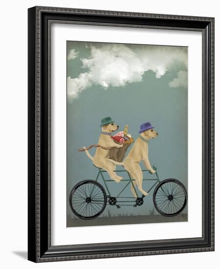 Yellow Labrador Tandem-Fab Funky-Framed Art Print