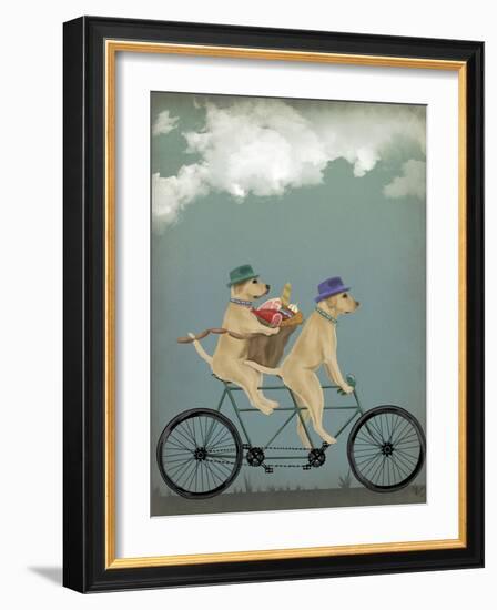 Yellow Labrador Tandem-Fab Funky-Framed Art Print