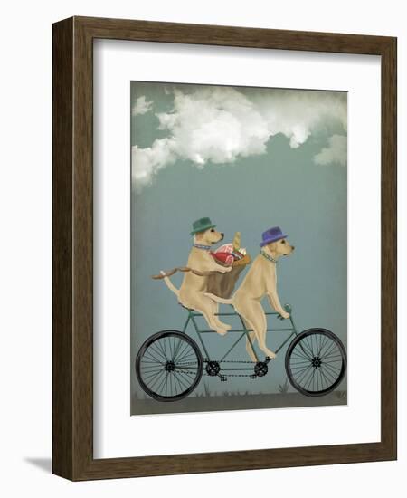 Yellow Labrador Tandem-Fab Funky-Framed Premium Giclee Print