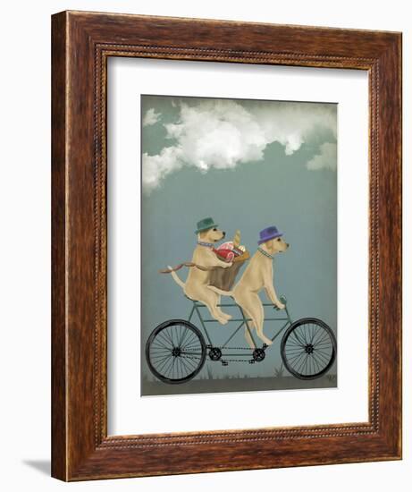 Yellow Labrador Tandem-Fab Funky-Framed Premium Giclee Print