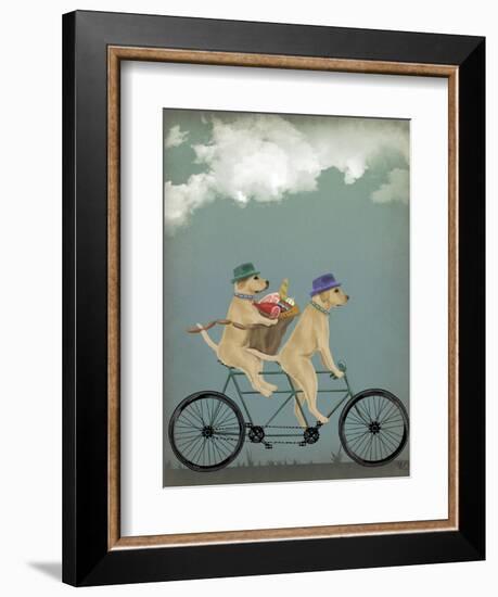 Yellow Labrador Tandem-Fab Funky-Framed Premium Giclee Print