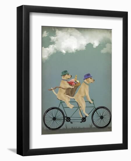 Yellow Labrador Tandem-Fab Funky-Framed Premium Giclee Print