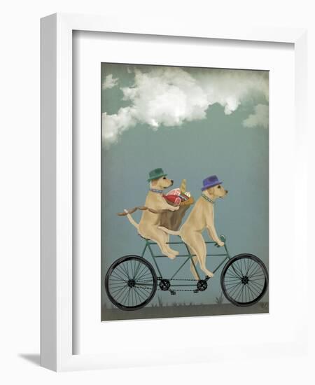 Yellow Labrador Tandem-Fab Funky-Framed Premium Giclee Print