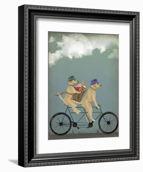 Yellow Labrador Tandem-Fab Funky-Framed Premium Giclee Print