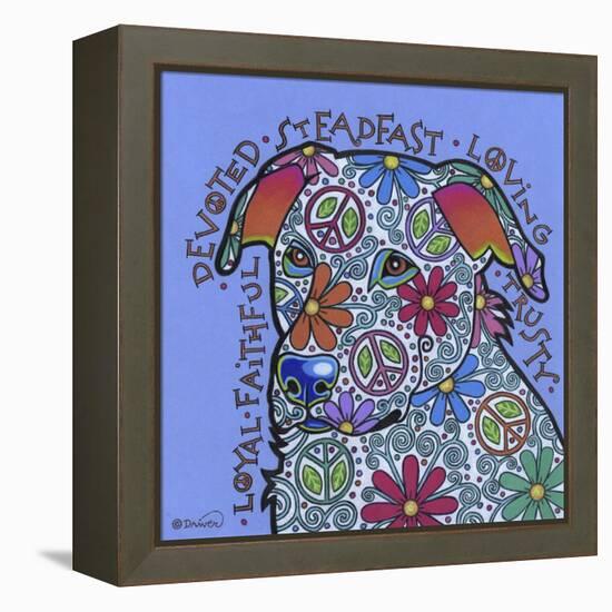 Yellow Labrador-Denny Driver-Framed Premier Image Canvas