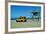 Yellow Life Gird Track at Beach-Steve Ash-Framed Photographic Print